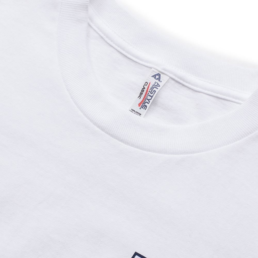 Surfboards Hawaii Rectangle Logo Mens Classic Tee, White, view 5