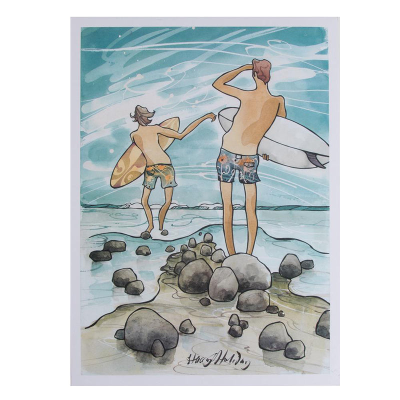 Harry Holiday Surf Rocks Print
