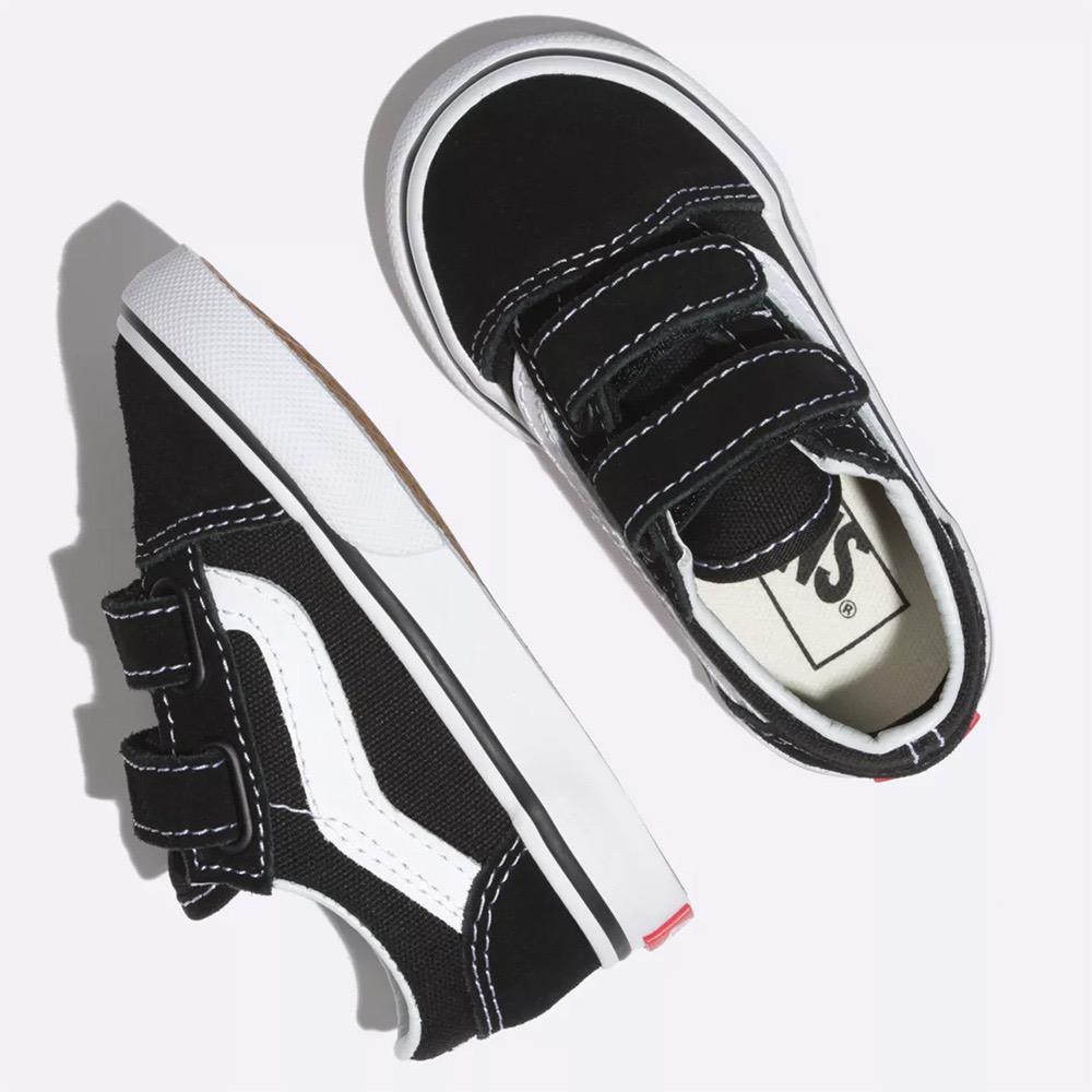 Vans Old Skool V Toddler Shoes, Black, view 2