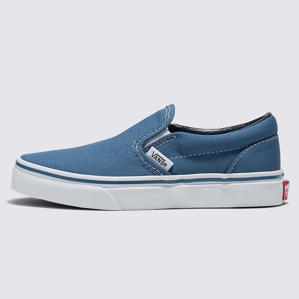 Vans Classic Slip-On Kids Shoes, Navy/True White, view 2