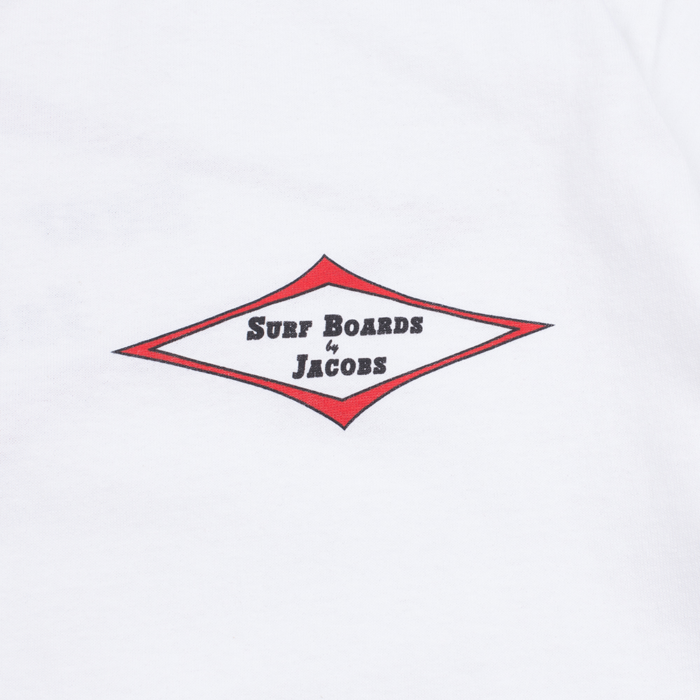 Jacobs Surfboards Mens Classic Tee, White, view 3