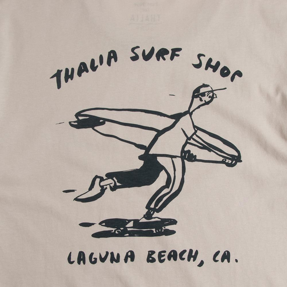 Thalia Surf x Russ Pope Skater Mens Tee, Bone, view 4