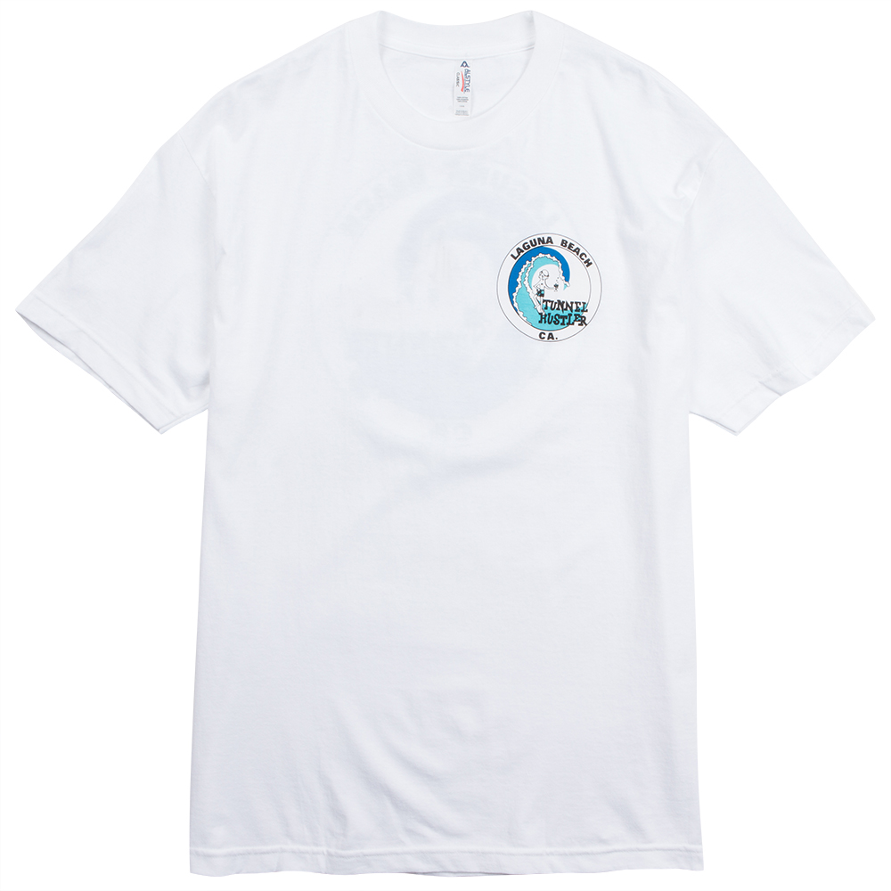 Tunnel Hustler Laguna Beach Mens Classic Tee, White, view 2