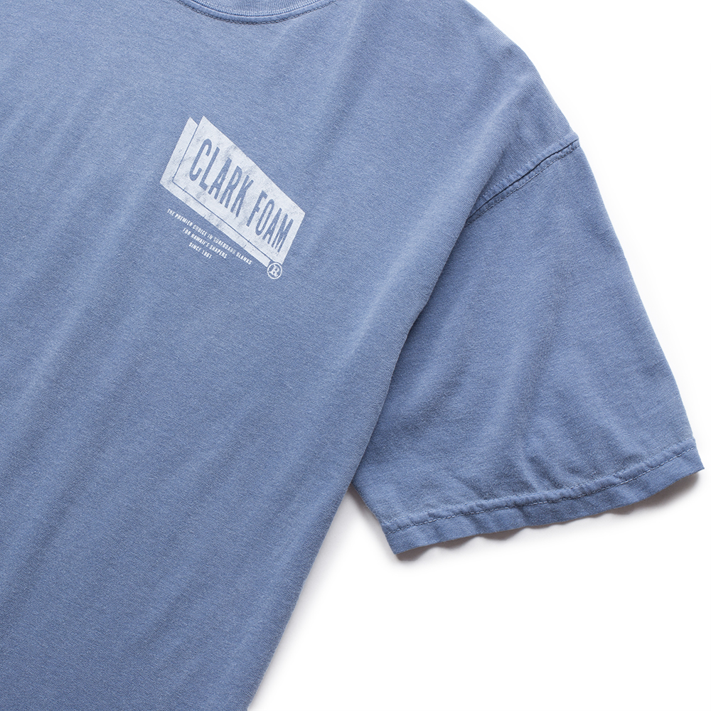 Clark Foam Mens Classic Tee, Blue, view 3