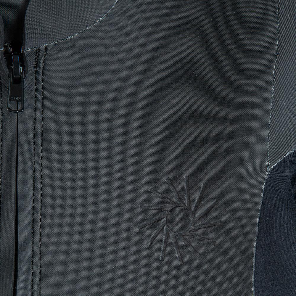 Thalia Surf Embossed Front Zip Jacket Mens Wetsuit, Black, view 6