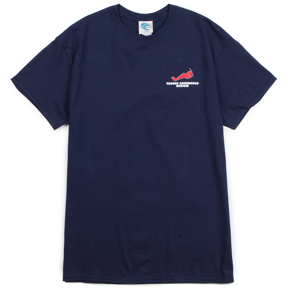 George Greenough Mens Classic Tee, Navy, view 2