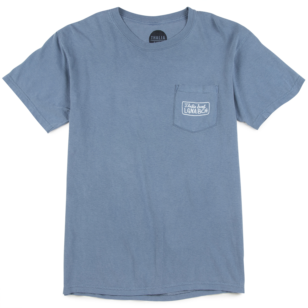 Thalia Surf VeeDub Pocket Mens Tee, Blue Jean, view 2
