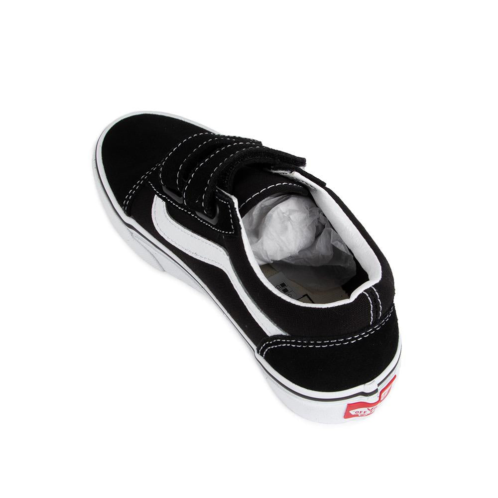 Vans Old Skool V Kids Shoes, Black/True White, view 5