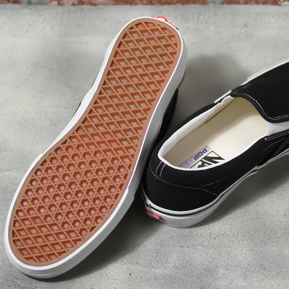 Vans Skate Slip-On Mens Shoes, Black/White, view 2