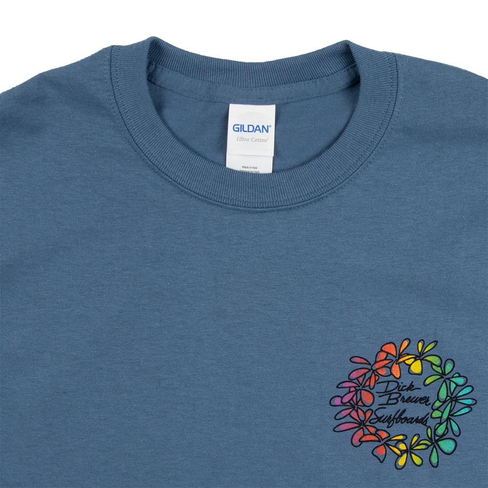 Dick Brewer Surfboards Mens Classic Tee, Indigo Blue, view 4