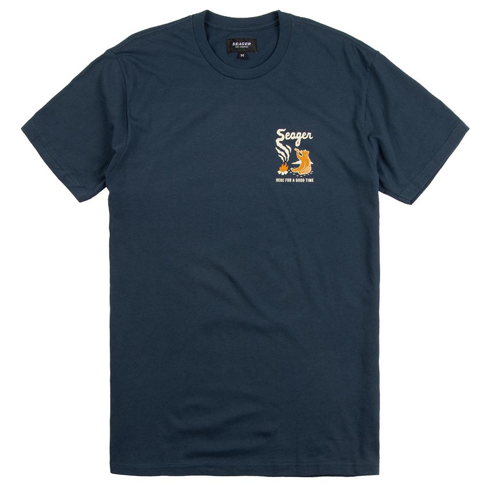 Seager Smokey Mens Tee, Navy, view 2