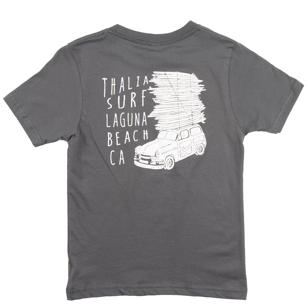 Thalia Surf Woody Stack Kids Tee, Heavy Metal, view 2