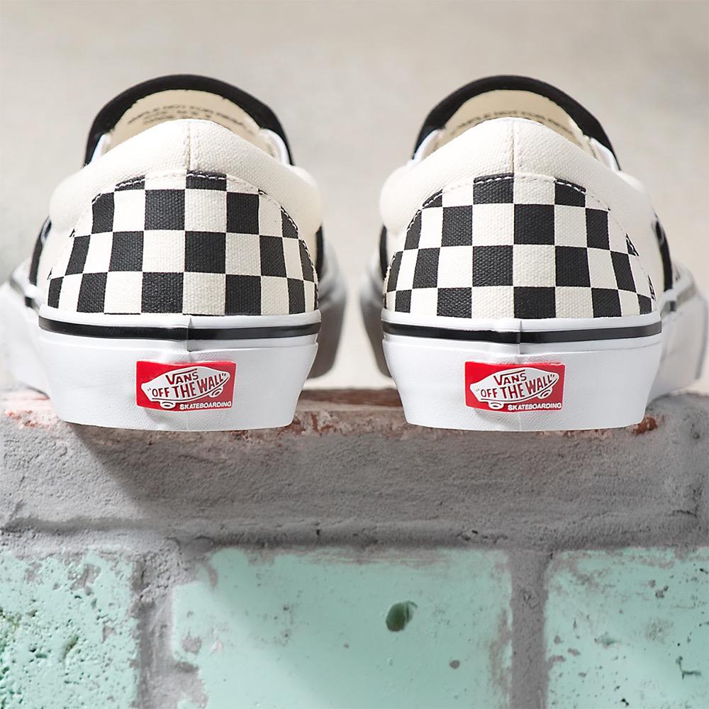 Vans Skate Slip-On Mens Shoes, (Checkerboard) Black/Off White, view 3