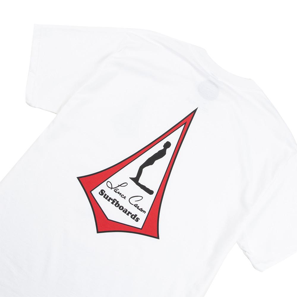 Lance Carson Surfboards Mens Classic Tee, White, view 3
