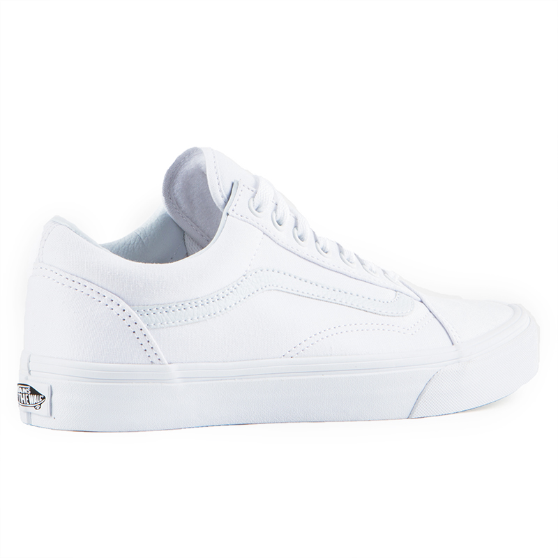 Vans Classics Old Skool Mens Shoes, True White, view 4