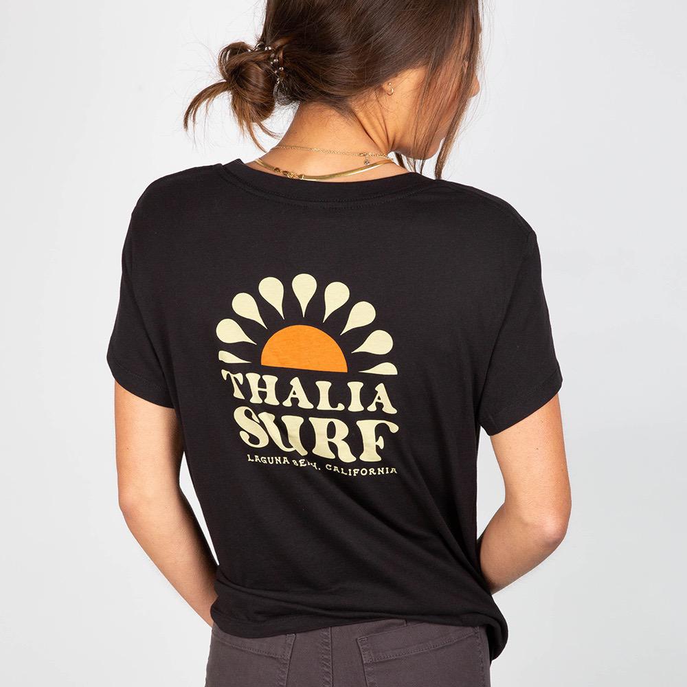 Thalia Surf Shine Womens Tee, Faded Black, view 4
