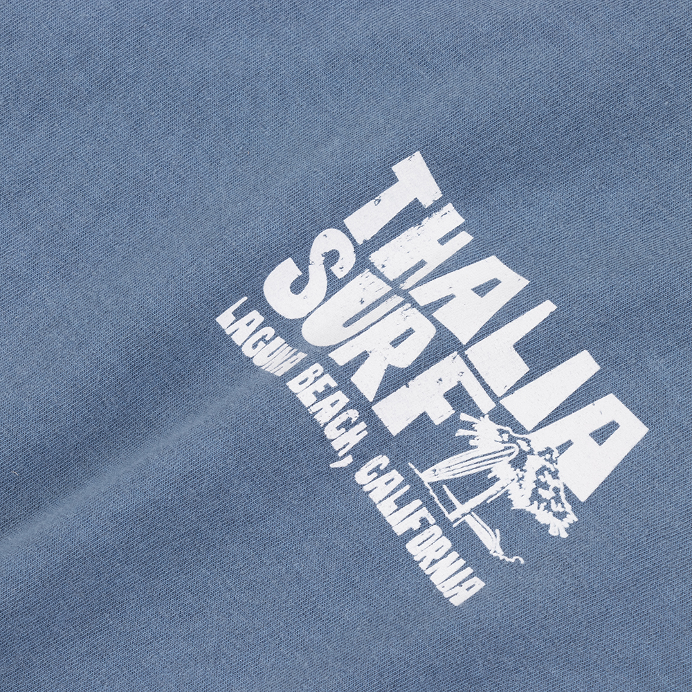 Thalia Surf x John Severson Palapa Mens Tee, Blue Jean, view 3