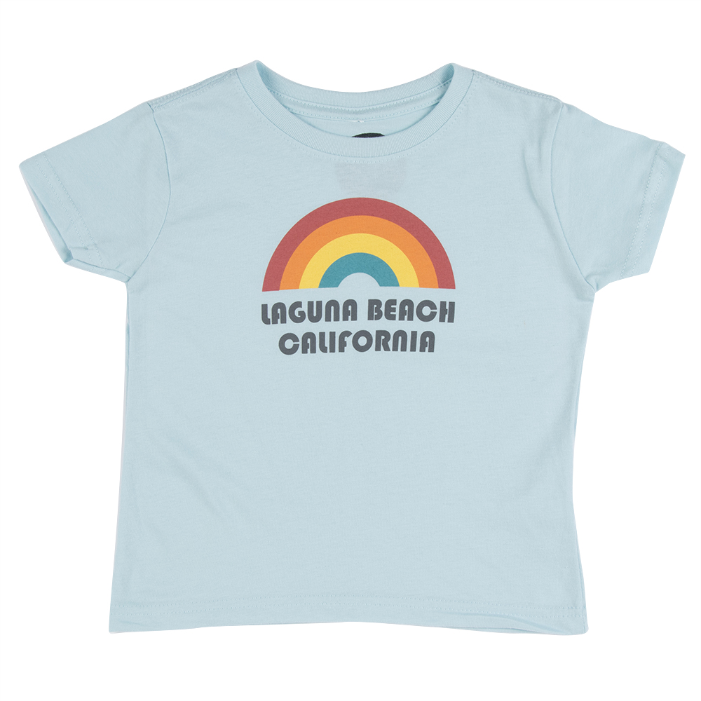 Thalia Surf Rainbow Toddler Tee, Light Blue, view 6