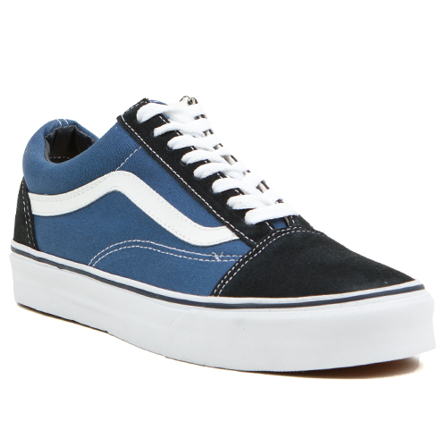 Vans Classics Old Skool Mens Shoes, Navy, view 3