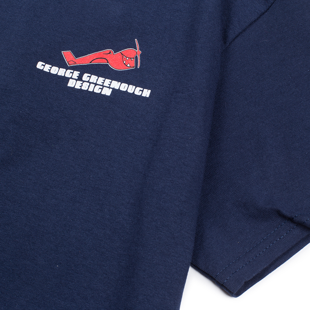 George Greenough Mens Classic Tee, Navy, view 3