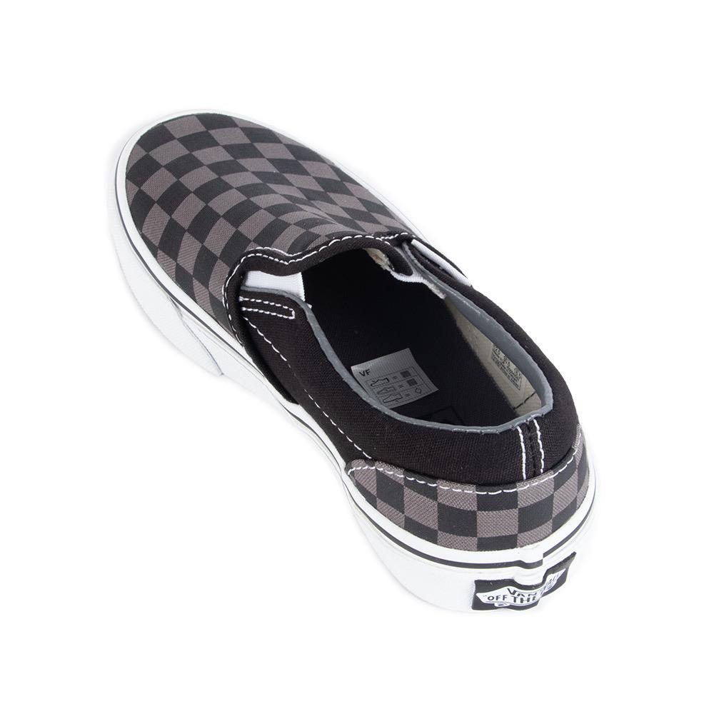 Vans Classic Slip-On Kids Shoes, (Checkerboard)Blk/Pewter, view 4