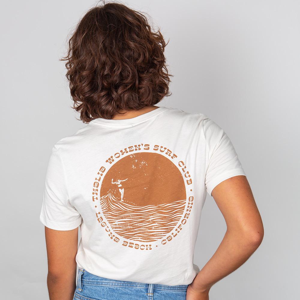 Thalia Surf Womens Surf Club Womens Tee, Vintage White, view 3