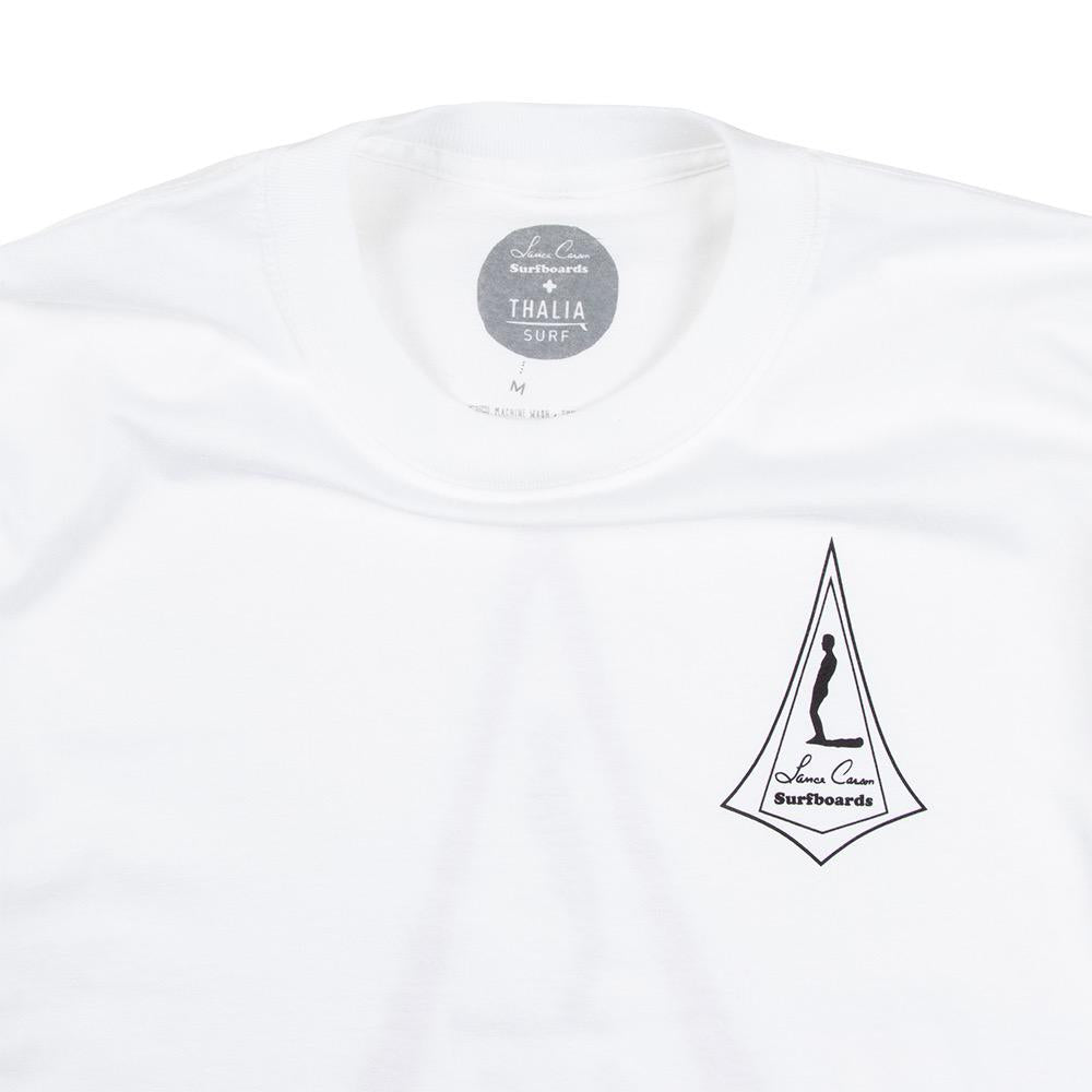 Lance Carson Surfboards Mens Classic Tee, White, view 4