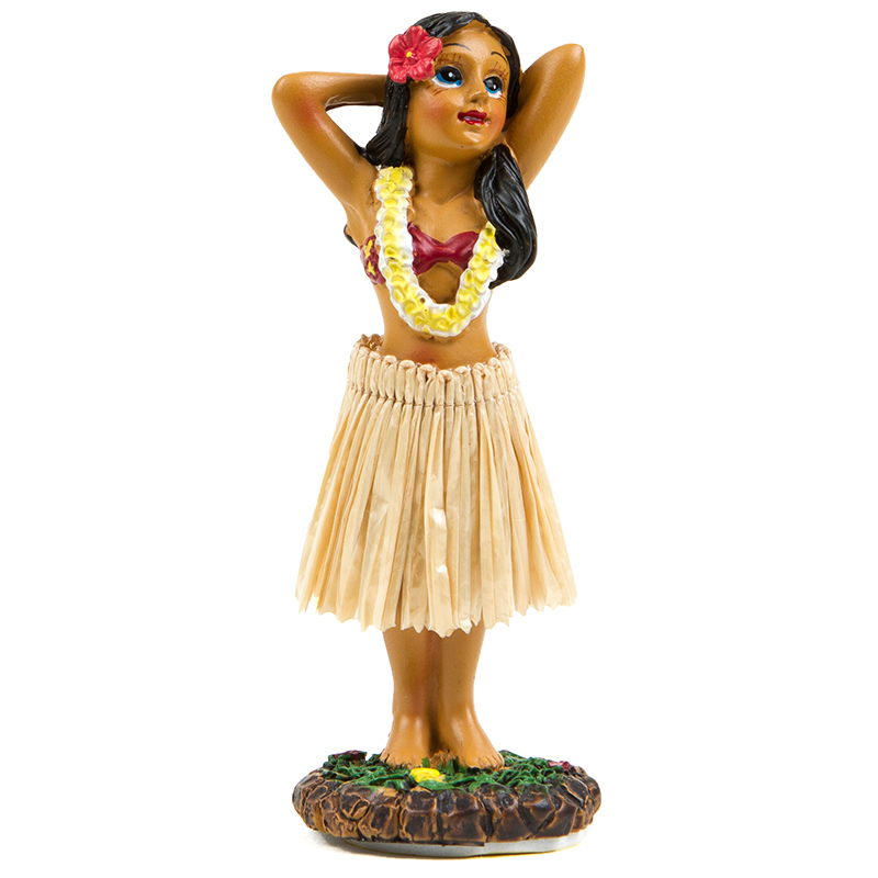 Hula Girl Posing Dashboard Doll