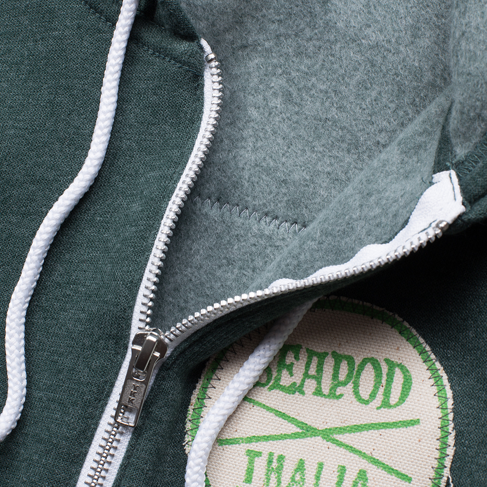 Seapod x Thalia Surf Surfer Girl Womens Fleece, Forest Green, view 4