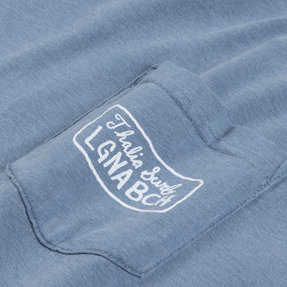 Thalia Surf VeeDub Pocket Mens Tee, Blue Jean, view 3
