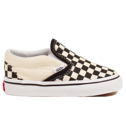 Vans Classic Slip-On Toddler Shoes, Blk/wht Checker, view 2