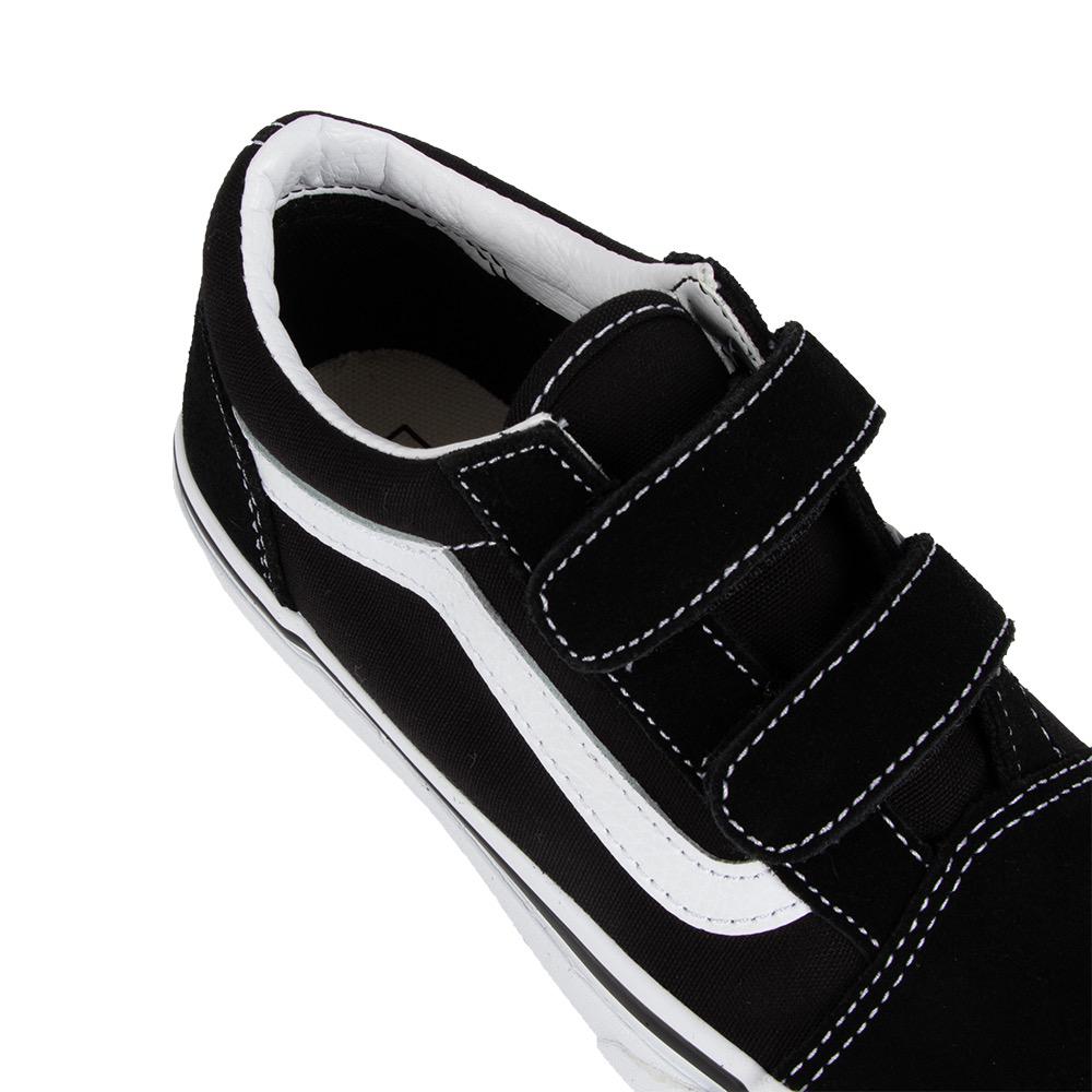 Vans Old Skool V Kids Shoes, Black/True White, view 4