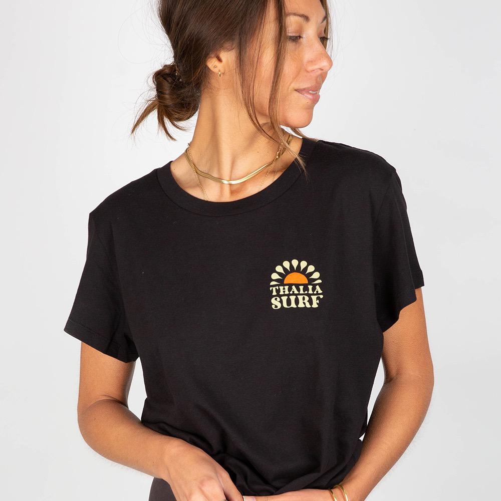 Thalia Surf Shine Womens Tee, Faded Black, view 3