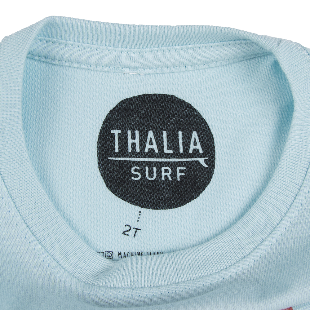 Thalia Surf Rainbow Toddler Tee, Light Blue, view 5