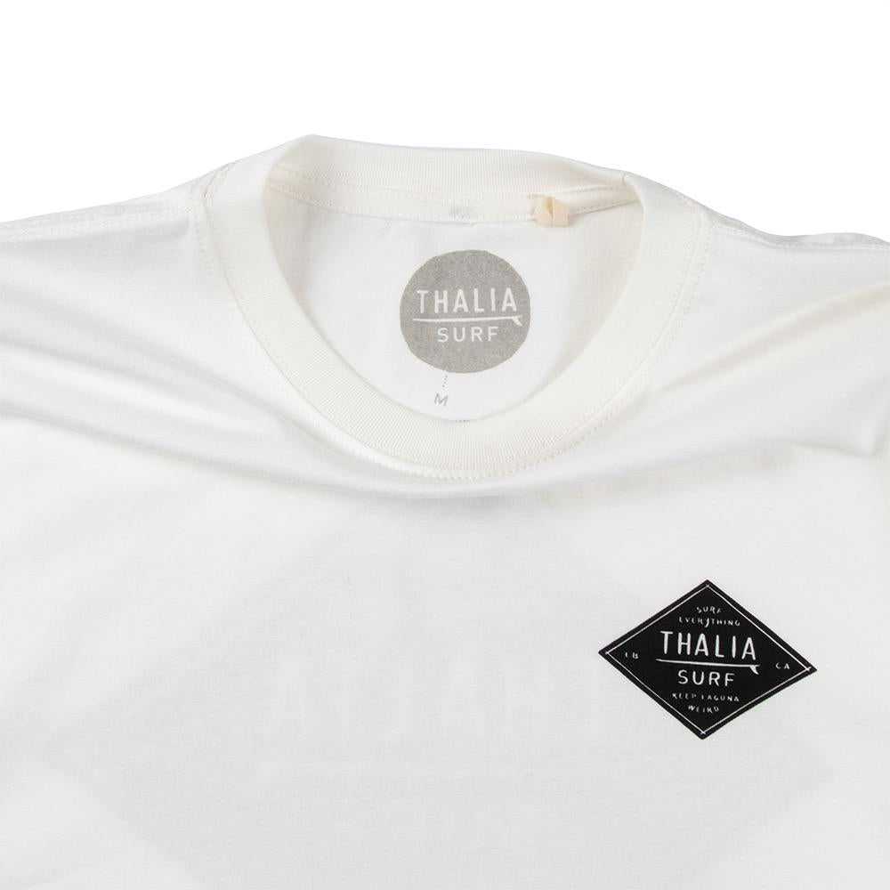 Thalia Surf Diamond Logo Mens Tee, White, view 4