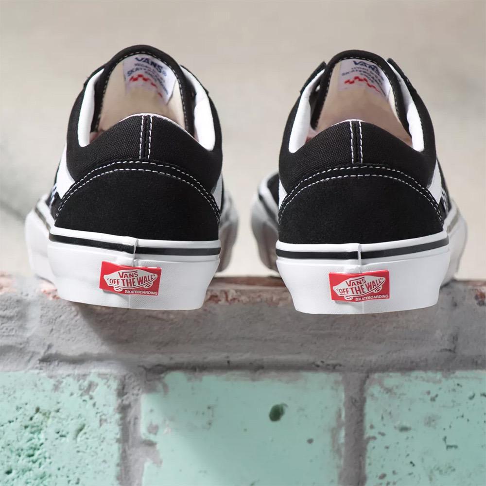 Vans Skate Old Skool Mens Shoes, Black/White, view 2
